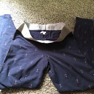 20-Cute anchor wide band waist leggings or pajamas. Lg
